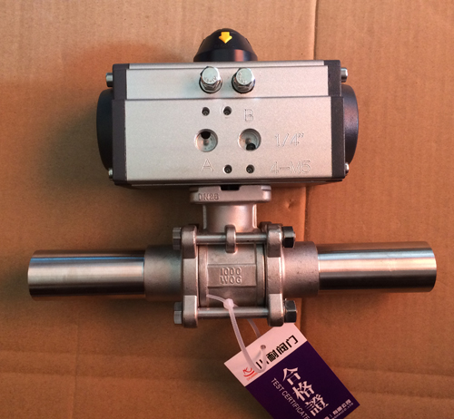 氣動(dòng)三片式加長(cháng)焊接球閥