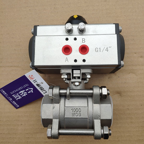 三片式不銹鋼氣動(dòng)球閥